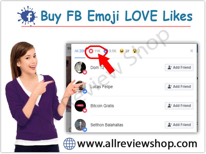 Buy Facebook Emoij Love Likes