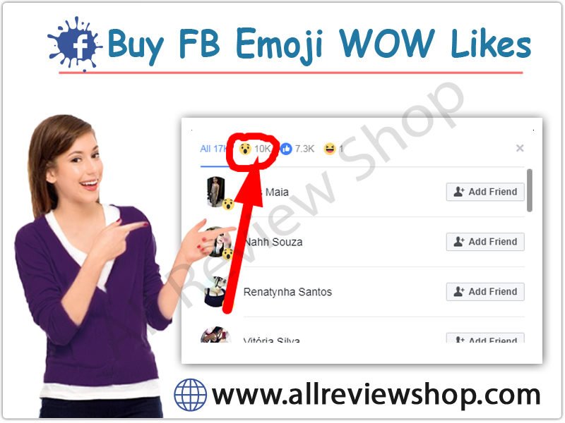 Buy Facebook Emoij WOW Likes