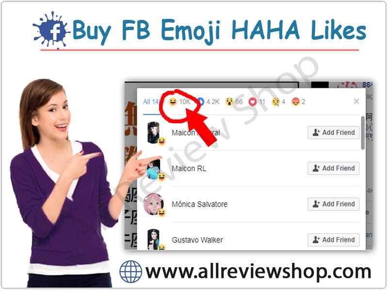 Buy Facebook haha emoij Likes